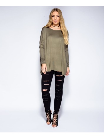 Női oversize khaki felső