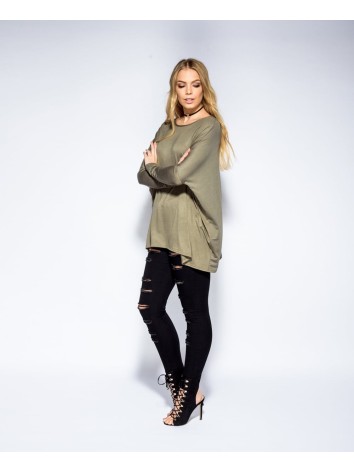 Női oversize khaki felső