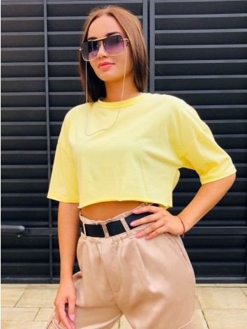 Női sárga crop top