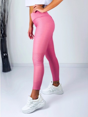 Női rózsaszínű alakformáló push-up leggings