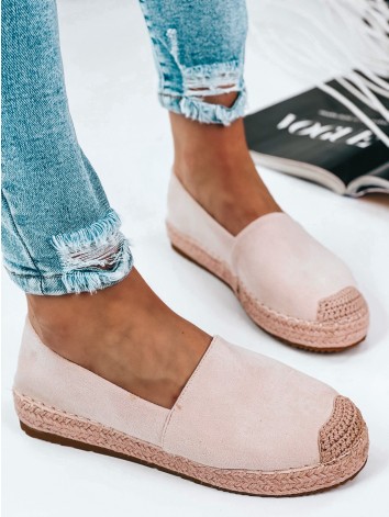 Női rózsaszínű platform espadrilles Lauora