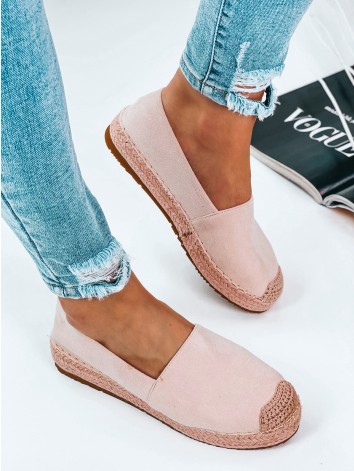 Női rózsaszínű platform espadrilles Lauora