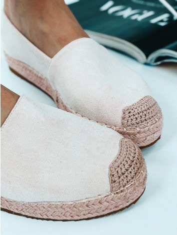 Női rózsaszínű platform espadrilles Lauora