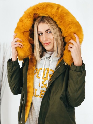 Női khaki parka Yellow