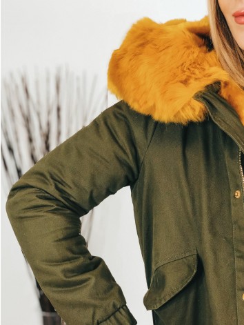 Női khaki parka Yellow