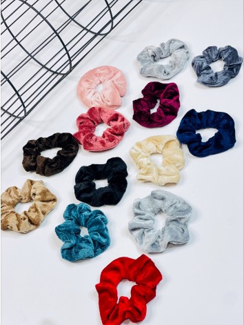 Scrunchie bársony hajgumi - kék