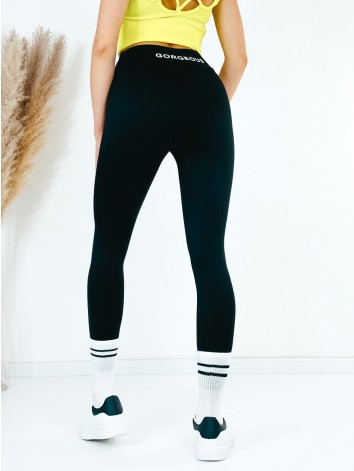 Női fitness fekete leggings GORGEOUS