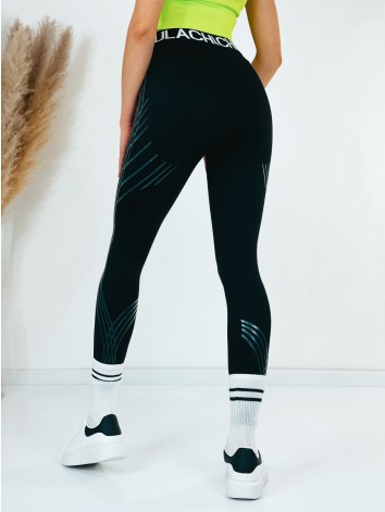 Női fitness fekete leggings CHLILACHU