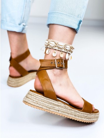 Női camel platform szandál LUNA