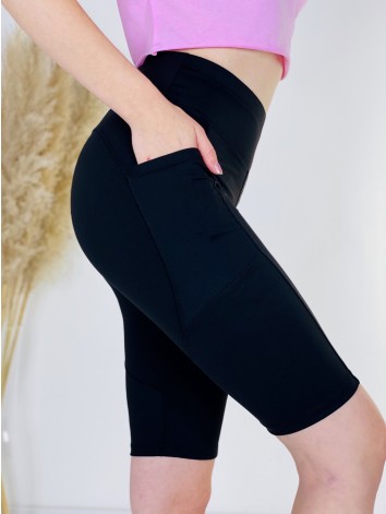 Női elasztikus PUSH UP fitness leggings - fekete