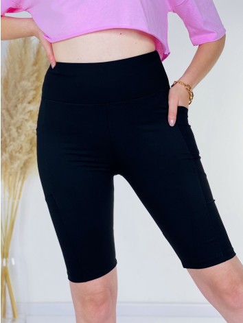 Női elasztikus PUSH UP fitness leggings - fekete