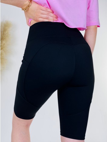 Női elasztikus PUSH UP fitness leggings - fekete