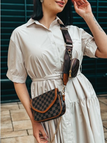 Női barna crossbody táska