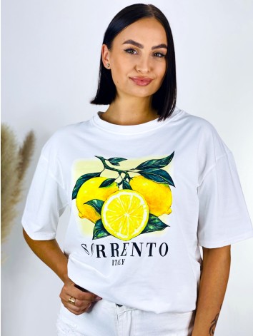 Női fehér póló SORENTO lemon