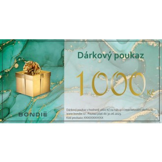 Online dárkový poukaz v hodnote 1000 Kč